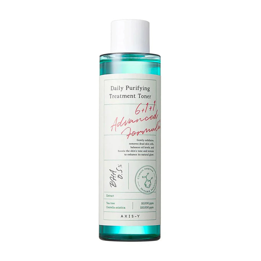Zuzu Aura Daily Purifying Treatment Toner bottle from Korean skincare bundle deal with advanced formula