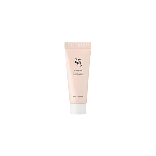 Beauty Of Joseon ginseng retinal eye serum in a sleek light pink tube for brightening and anti-aging