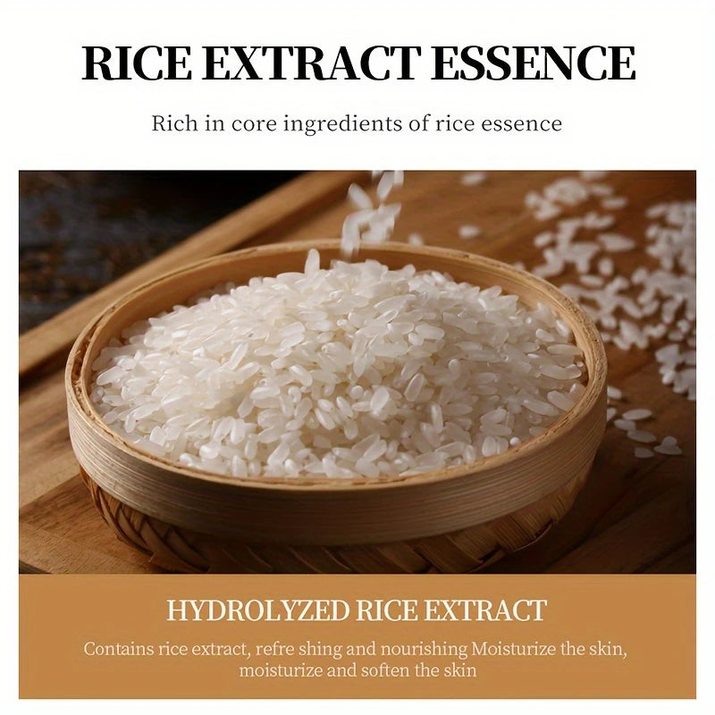 Korean rice pulp sleeping mask with hydrolyzed rice extract for moisturizing and softening skin