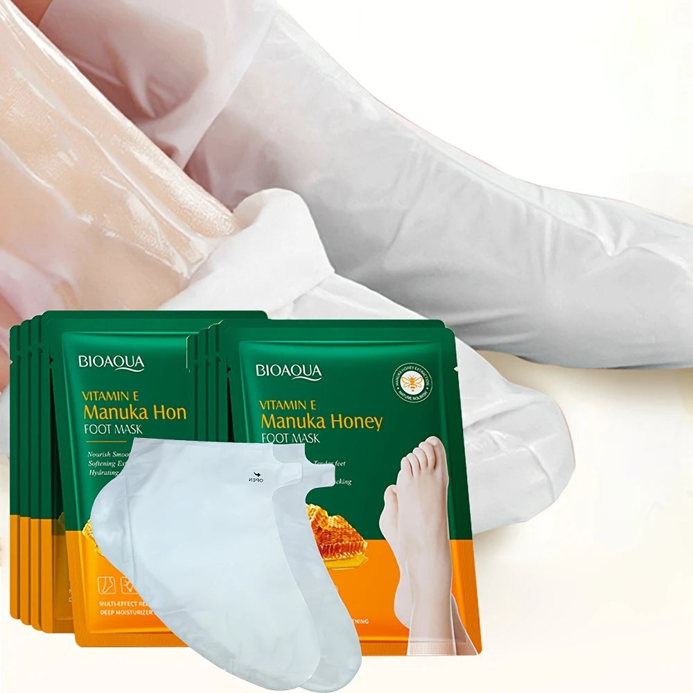 Zuzu Aura vitamin e moisturizing foot mask with Manuka honey for soft and hydrated feet