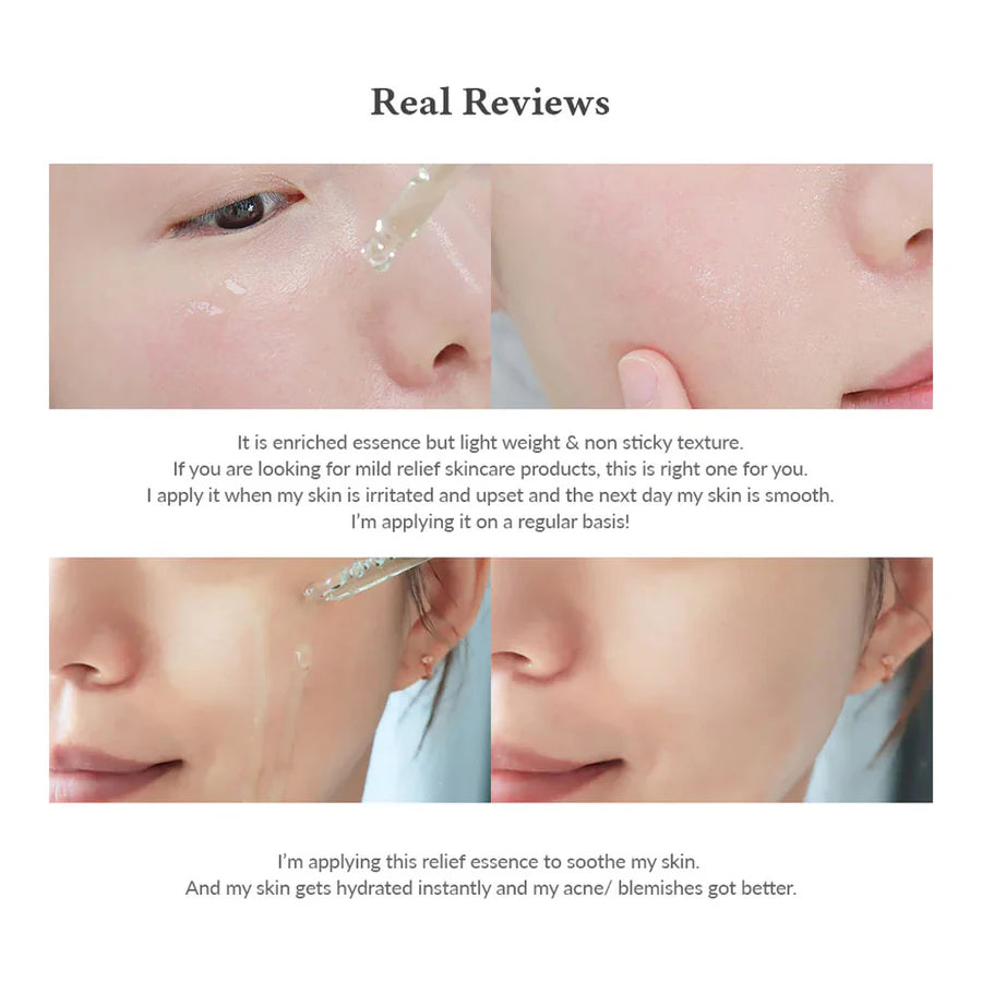 Dr Althea centella asiatica skin treatment serum applied on face showing hydration and smooth skin results