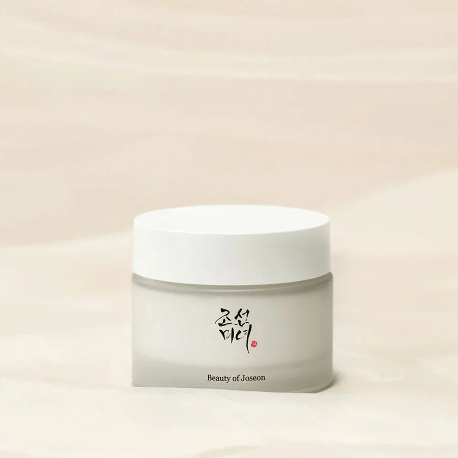 Beauty Of Joseon hydrating face cream dynasty in a frosted jar with white lid moisturizer