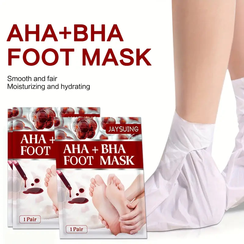 Zuzu Aura Korean exfoliating foot mask AHA BHA foot mask moisturizing and hydrating smooth feet treatment