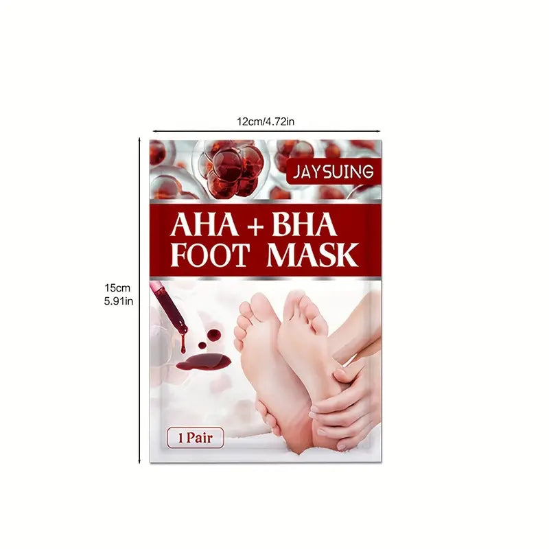 Zuzu Aura Korean exfoliating foot mask with AHA and BHA for smooth and soft feet