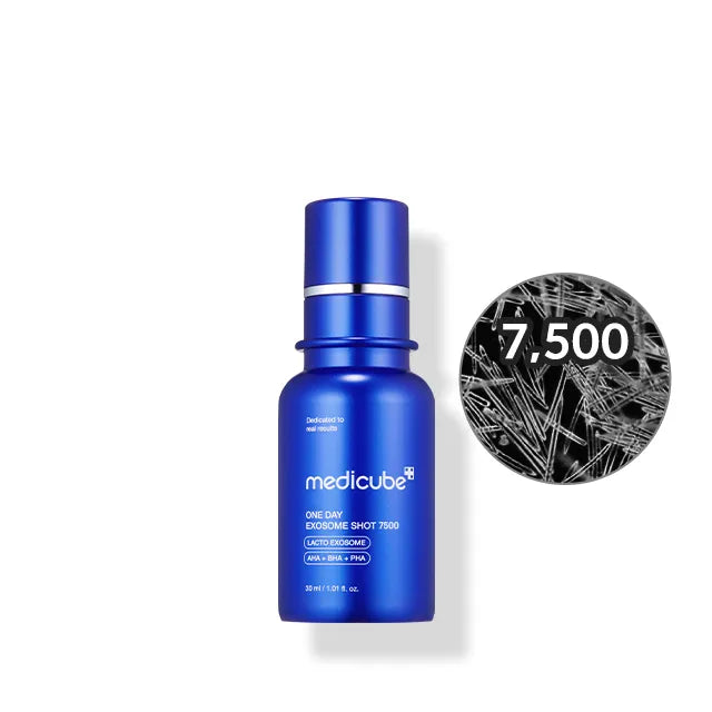 Medicube exosome pore ampoule blue bottle with 7500 shot for skin care