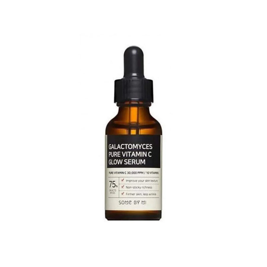 Some By Mi Galactomyces vitamin C serum in brown dropper bottle for skin brightening and wrinkle care