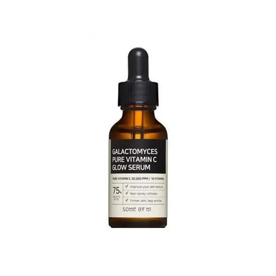 Some By Mi Galactomyces vitamin C serum in brown dropper bottle for skin brightening and wrinkle care