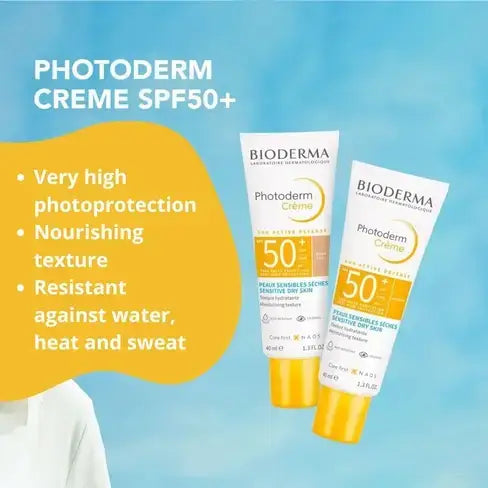 Bioderma Photoderm Creme SPF 50+ Tinted Sunscreen Cream for High Photoprotection and Water Resistance