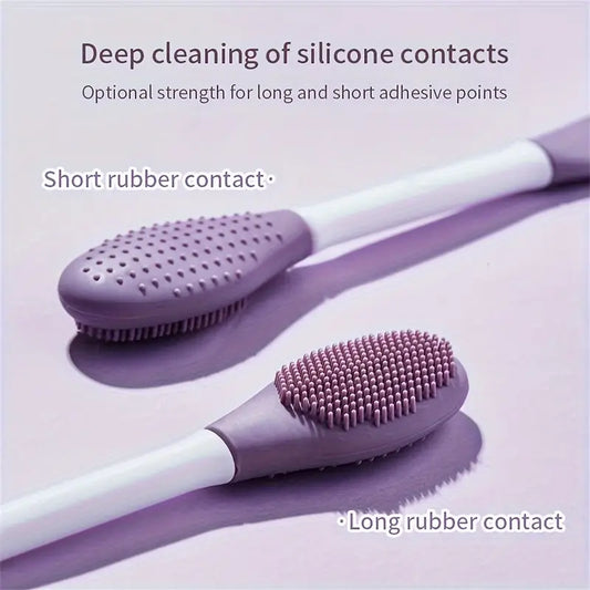 Zuzu Aura double head silicone mask brush with short and long rubber contacts for deep cleaning