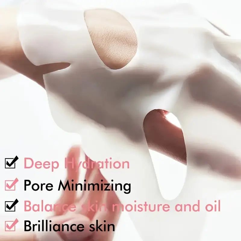 Zuzu Aura Korean collagen face mask showing its texture and benefits like deep hydration and pore minimizing
