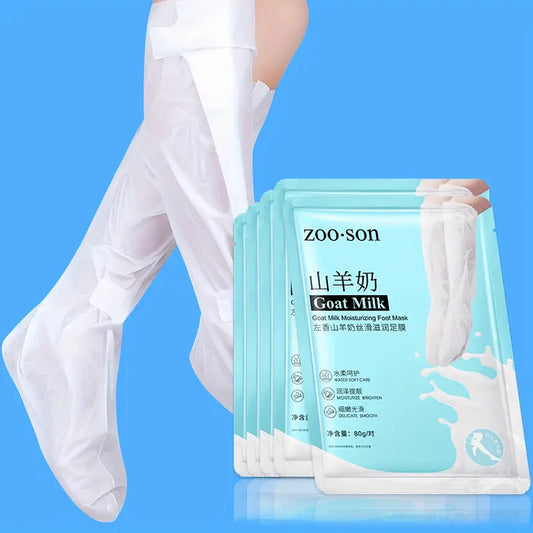 Zuzu Aura Korean foot care mask Goat Milk moisturizing foot masks with soft breathable material
