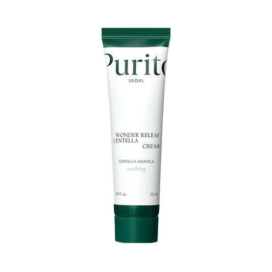 PURITO Centella cream for sensitive skin in a 50ml white and green tube moisturizer
