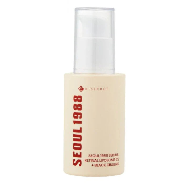 Seoul 1988 Retinal Serum with Black Ginseng in a sleek bottle for youthful skin rejuvenation