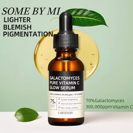 Some By Mi Galactomyces vitamin C serum in brown dropper bottle for lighter blemish pigmentation