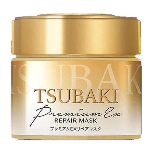 Shiseido Tsubaki Premium Repair Mask hair mask in gold jar for deep hair repair and nourishment